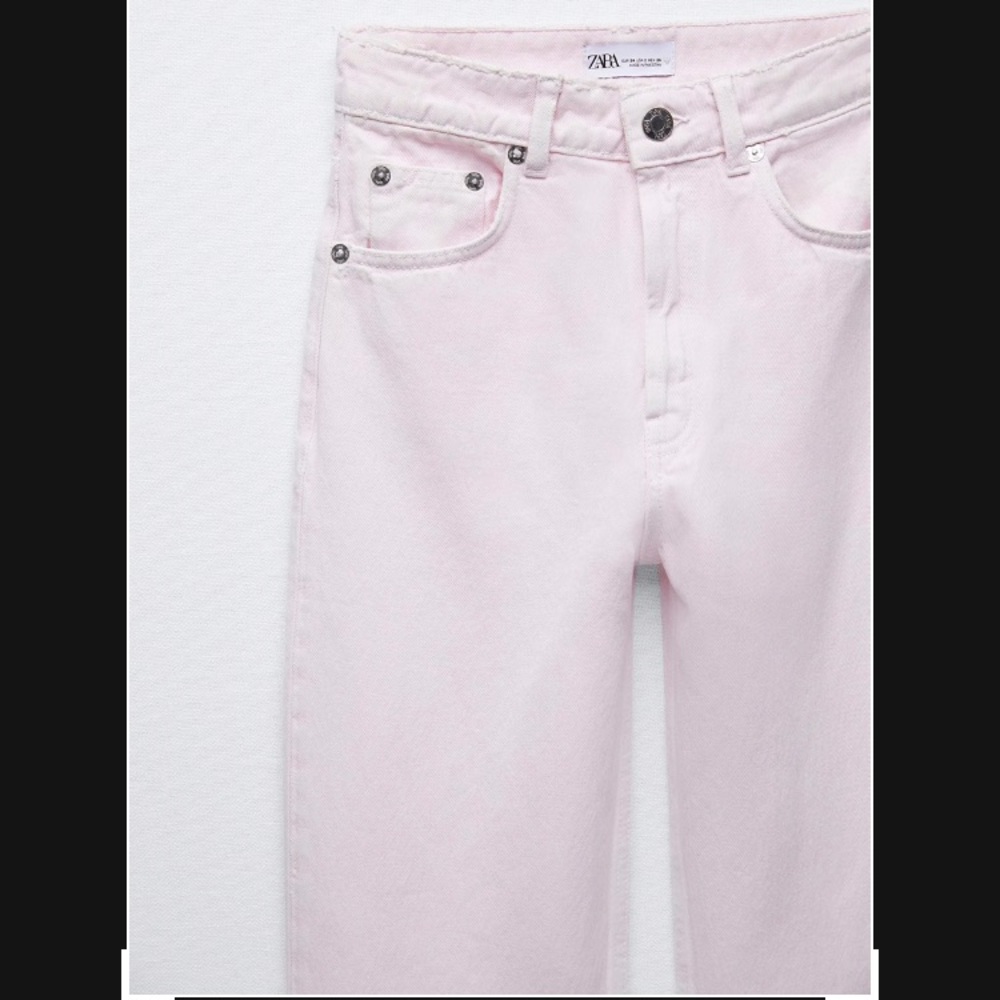 Zara Hi-Rise Straight Leg Cropped Jean - Picture 8 of 8